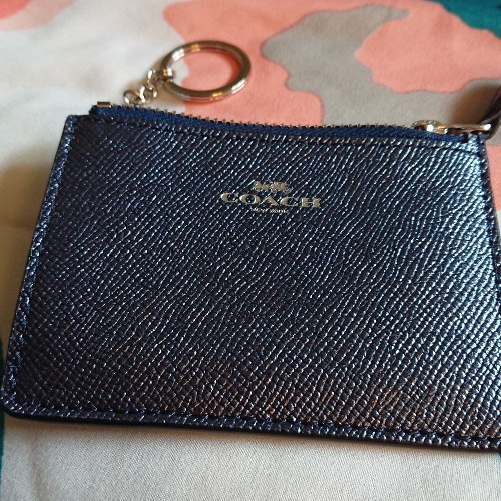 Coach Blue Skinny ID Case
